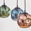 Ripoll Pendelleuchte Glas 15 cm Naturfarben, Schwarz, 4-flammig