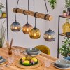 Koyoto Pendelleuchte Glas 15 cm Naturfarben, Schwarz, 4-flammig