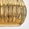 Koyoto Pendelleuchte Glas 15 cm Naturfarben, Schwarz, 4-flammig