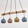 Koyoto Pendelleuchte Glas 15 cm Naturfarben, Schwarz, 4-flammig