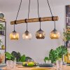 Ripoll Pendelleuchte Glas 15 cm Naturfarben, Schwarz, 4-flammig