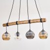 Ripoll Pendelleuchte Glas 15 cm Naturfarben, Schwarz, 4-flammig