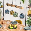 Ripoll Pendelleuchte Glas 15 cm Naturfarben, Schwarz, 4-flammig