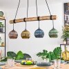 Koyoto Pendelleuchte Glas 15 cm Naturfarben, Schwarz, 4-flammig