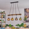 Koyoto Pendelleuchte Glas 15 cm Naturfarben, Schwarz, 4-flammig