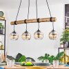 Koyoto Pendelleuchte Glas 15 cm Naturfarben, Schwarz, 4-flammig