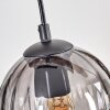 Koyoto Pendelleuchte Glas 15 cm Naturfarben, Schwarz, 4-flammig