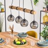 Koyoto Pendelleuchte Glas 15 cm Naturfarben, Schwarz, 4-flammig