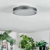 Salmi Deckenpanel LED Grau, Silber, 1-flammig