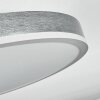 Salmi Deckenpanel LED Grau, Silber, 1-flammig