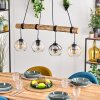 Koyoto Pendelleuchte Glas 15 cm Naturfarben, Schwarz, 4-flammig