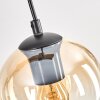 Koyoto Pendelleuchte Glas 15 cm Naturfarben, Schwarz, 4-flammig
