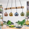 Koyoto Pendelleuchte Glas 15 cm Naturfarben, Schwarz, 4-flammig