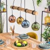 Koyoto Pendelleuchte Glas 15 cm Naturfarben, Schwarz, 4-flammig