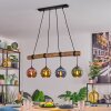Koyoto Pendelleuchte Glas 15 cm Naturfarben, Schwarz, 4-flammig
