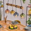 Koyoto Pendelleuchte Glas 15 cm Naturfarben, Schwarz, 4-flammig