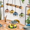 Koyoto Pendelleuchte Glas 15 cm Naturfarben, Schwarz, 4-flammig