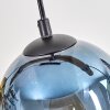 Koyoto Pendelleuchte Glas 15 cm Naturfarben, Schwarz, 4-flammig