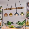 Koyoto Pendelleuchte Glas 15 cm Naturfarben, Schwarz, 4-flammig