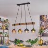 Koyoto Pendelleuchte Glas 15 cm Naturfarben, Schwarz, 4-flammig