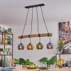 Koyoto Pendelleuchte Glas 15 cm Naturfarben, Schwarz, 4-flammig