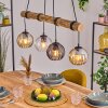 Koyoto Pendelleuchte Glas 15 cm Naturfarben, Schwarz, 4-flammig