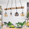 Koyoto Pendelleuchte Glas 15 cm Naturfarben, Schwarz, 4-flammig