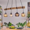Koyoto Pendelleuchte Glas 15 cm Naturfarben, Schwarz, 4-flammig