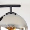 Koyoto Deckenleuchte Glas 15 cm Chrom, Klar, Rauchfarben, 2-flammig