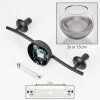 Koyoto Deckenleuchte Glas 15 cm Chrom, Klar, Rauchfarben, 2-flammig