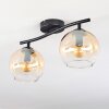 Koyoto Deckenleuchte Glas 15 cm Bernsteinfarben, Klar, 2-flammig