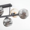 Ripoll Deckenleuchte Glas 15 cm Bernsteinfarben, Rauchfarben, 6-flammig