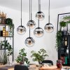 Gastor Hängeleuchte Glas 20 cm Schwarz, 6-flammig