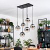Gastor Hängeleuchte Glas 20 cm Schwarz, 6-flammig