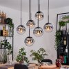 Gastor Hängeleuchte Glas 20 cm Schwarz, 6-flammig