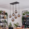 Gastor Hängeleuchte Glas 20 cm Schwarz, 6-flammig