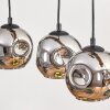 Ripoll Pendelleuchte Glas 15 cm Naturfarben, Schwarz, 4-flammig