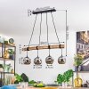 Ripoll Pendelleuchte Glas 15 cm Naturfarben, Schwarz, 4-flammig