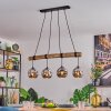 Ripoll Pendelleuchte Glas 15 cm Naturfarben, Schwarz, 4-flammig