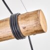 Ripoll Pendelleuchte Glas 15 cm Naturfarben, Schwarz, 4-flammig