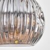 Ripoll Pendelleuchte Glas 15 cm Naturfarben, Schwarz, 4-flammig