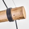 Ripoll Pendelleuchte Glas 15 cm Naturfarben, Schwarz, 4-flammig
