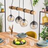 Koyoto Pendelleuchte Glas 15 cm Naturfarben, Schwarz, 4-flammig Koyoto Pendelleuchte Glas 15 cm Naturfarben, Schwarz, 4-flammig