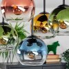 Koyoto Deckenleuchte Glas 15 cm Blau, Gold, Grün, Klar, Kupferfarben, 5-flammig