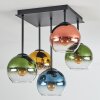 Koyoto Deckenleuchte Glas 15 cm Blau, Gold, Grün, Klar, Kupferfarben, 5-flammig