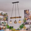 Ripoll Pendelleuchte Glas 15 cm Naturfarben, Schwarz, 3-flammig
