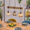 Ripoll Pendelleuchte Glas 15 cm Naturfarben, Schwarz, 3-flammig