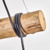 Ripoll Pendelleuchte Glas 15 cm Naturfarben, Schwarz, 3-flammig