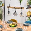 Ripoll Pendelleuchte Glas 15 cm Naturfarben, Schwarz, 3-flammig