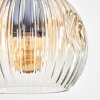 Ripoll Pendelleuchte Glas 15 cm Naturfarben, Schwarz, 3-flammig